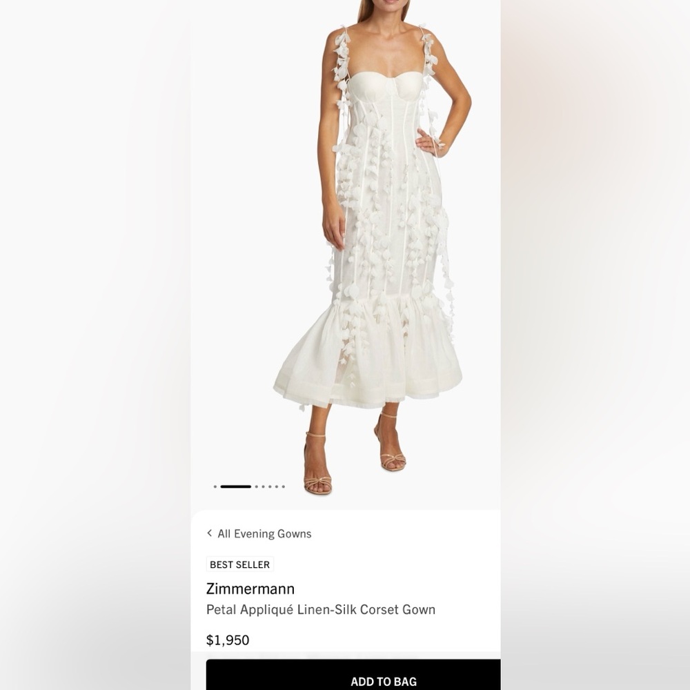 Zimmermann White Strapless Dress - Picture 7 of 11